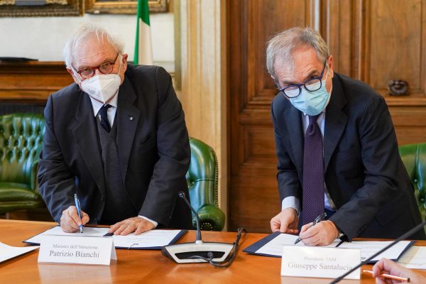 Giuseppe Santalucia, Patrizio Bianchi, foto Ministero dell'Istruzione