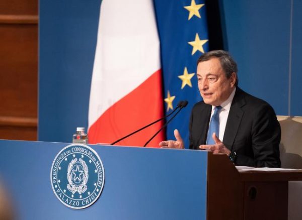 Mario Draghi, foto Governo.it licenza CC-BY-NC-SA