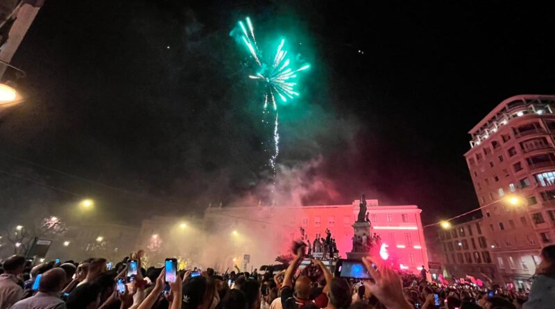 Festeggiamenti per il Cagliari in Serie A, foto Sardegnagol riproduzione riservata